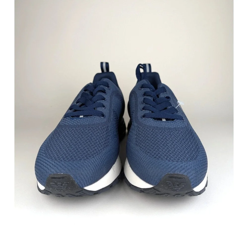 EMPORIO ARMANI EA7 Mens Size‎ 8.5 Navy Shoes Sneakers X8X126XK368 NEW